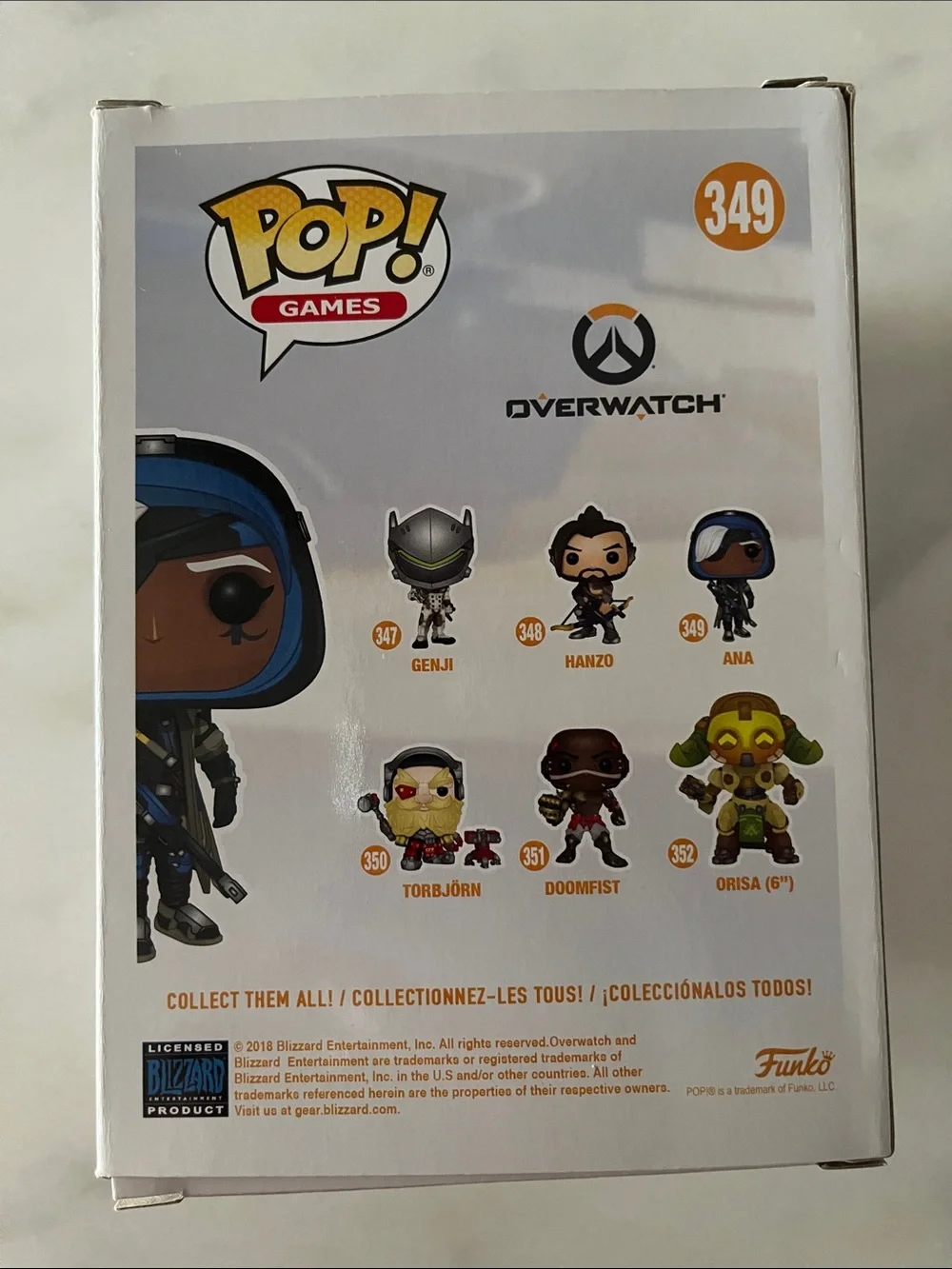 Funko Pop! Games Overwatch ANA Vinyl Figure #349- Blue, White NWT